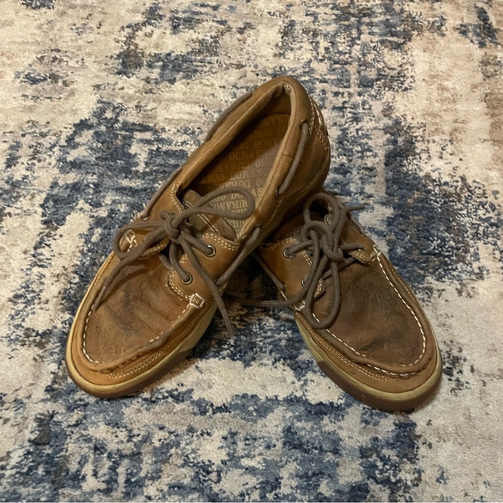 Tooled leather shoes. Good condition.